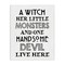 Quirky Halloween Family Quote Striped Typography Phrase Canvas Art
